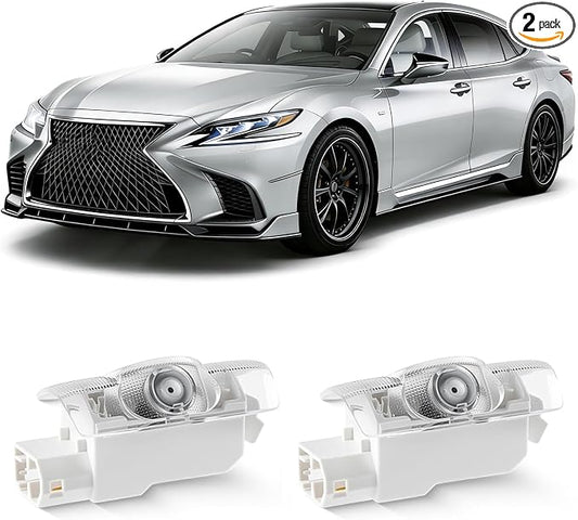 2Pcs Never Fade Car Door Lights Logo Projector Compatible with LS/ES/is/LX/RX/GS/GX/RC/UX, 3D LED Car Door Welcome Puddle Lights, 4K HD Ghost Shadow Lamp(Fsport)