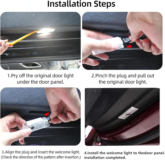 Car Door Lights Logo Projector Puddle Lights,HD LED Courtesy Welcome Lights - Compatible With Range Rover 2010-2022/Discovery 2015-2022/ Evoque 2013-2015/Freelander 2 2010-2012
