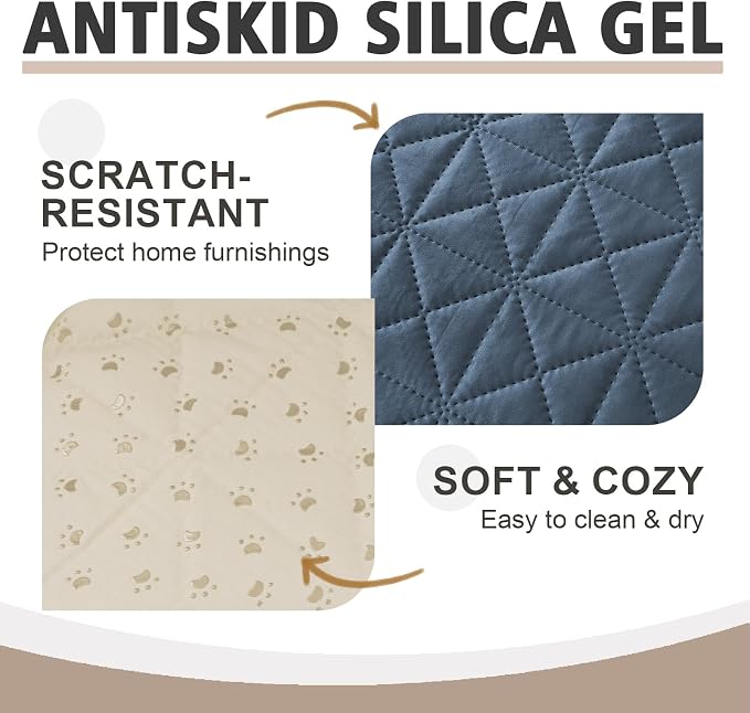 Ameritex Sofa Cover Waterproof for Seats Couch Cover for Dogs Pet Couch Cover Velvet for Chair Loveseat Sofa Machine Washable (Blue, 30x60 Inch)