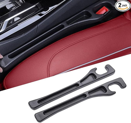2 Pack Car Seat Gap Filler Organizer | 2 in 1 Car Gap Filler with Fill and Storage Function for Storing Phones Keys Cards, Fill The Gap Between Seat & Console
