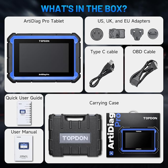 TOPDON ArtiDiag Pro OBD2 Scanner Diagnostic Tool, Bidirectional Scan Tool with ECU Coding, 35+ Services, V.A.G Guided, FCA SGW, Can FD DoIP/All System Diagnosis