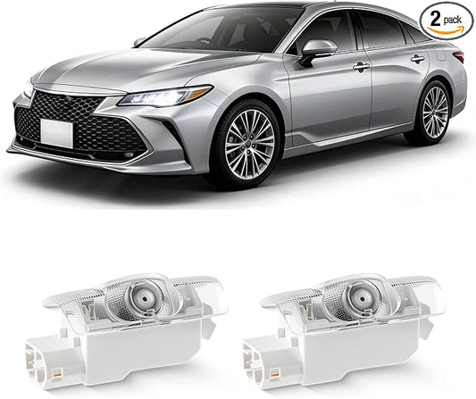 2Pcs Car Door Lights Logo Projector Compatible with Highlander Camry 4Runner Sienna Corolla Tundra Prius Venza Prado Sequoia Reiz, 3D LED Car Door Welcome Puddle Lights, 4K HD Ghost Shadow Lamp(White)