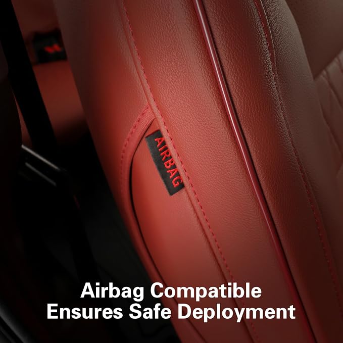 EKR Silverado Seat Covers Custom Fit for (Crew Cab) 2014 2015 2016 2017 2018 Chevrolet Silverado 1500 & HD 2500/3500 WT/LS/LT/LT/High Country/Custom,Faux Leather (Burgundy)
