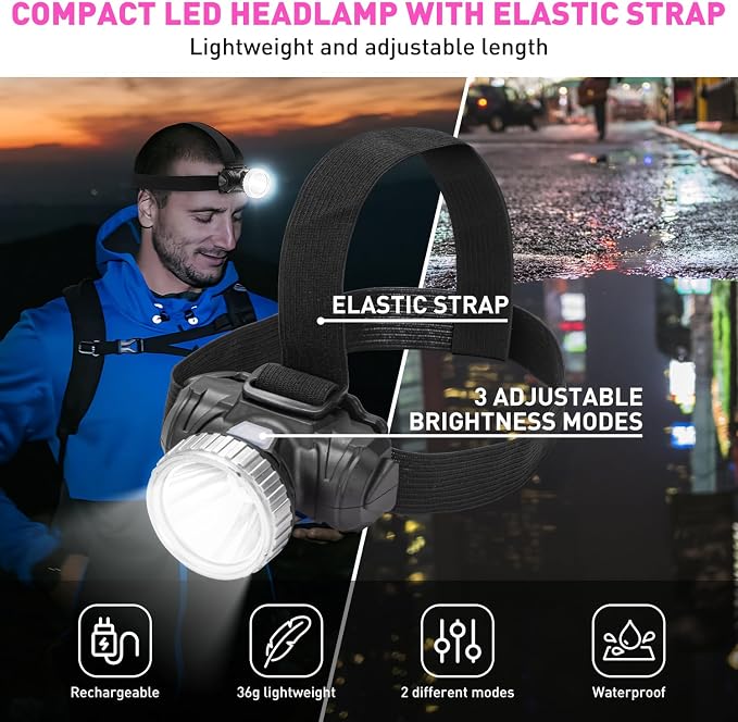 Car Roadside Emergency Kit with Jumper Cables, Car First Aid Kit Emergency Kit for Vehicles, Car Safety Roadside Assistance Kit Headlamp, Tow Straps, Gloves, Essential Car Accessories for Men, Women