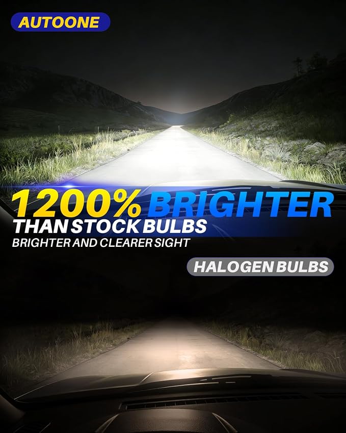 AUTOONE H4/HB2/9003 LED Bulb Hi Lo, 80000LM, 1:1 Size 99% Compatibility, 2 PCS