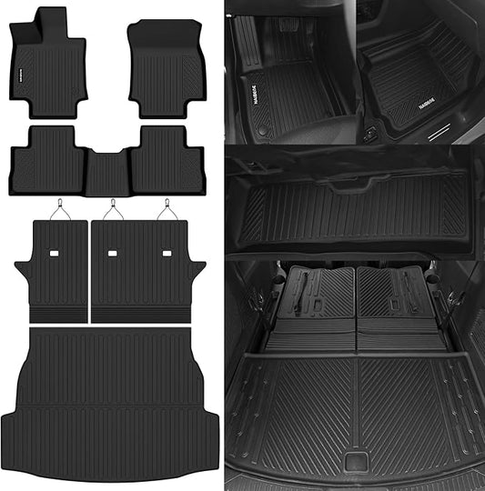 Naibeve Floor Mats for 2019-2025 Toyota RAV4 Gas | All Weather Custom Fit Floor Mats, Cargo Mat, Backrest Mats Interior Protector accessories