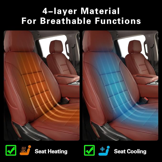 EKR Silverado Seat Covers Custom Fit for (DoubleCab) 2014-2018 Chevrolet Silverado 1500 WT/LS & 2015-2019 HD WT,2DR,Rear Bench Seat No Armrest,Faux Leather (Burgundy)