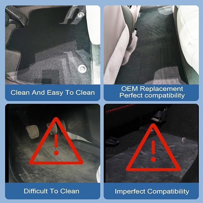 GXARTS Car Waterproof Floor Mats Carpet Full Set Fit for Toyota Tacoma 2018 2019 2020 2021 2022 2023 | All-Weather Protect,with Non-Slip Buckle | Black Velour Automobile Floor Liner Accessories
