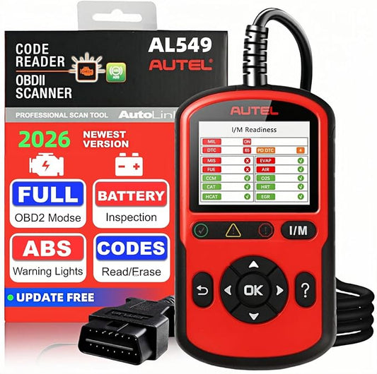 Autel AL549 OBD2 Scanner Code Reader with ABS Diagnostic & Battery Test, Enhanced Check and Reset Engine Fault Code, Live Data, Freeze Frame, CAN Car Diagnostic Scan Tool for All OBDII Car After 1996