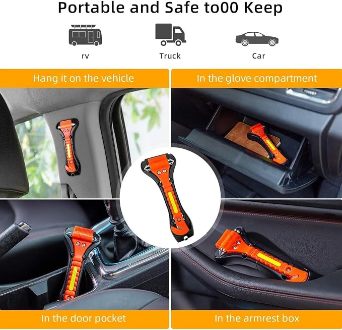 20 Pack Car Safety Hammer, 2 in 1 Car Escape Tool Seatbelt Cutter and Car Window Glass Hammer Breaker for Home Rescue and Car Emergency Escape Tools