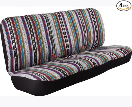 West Coast Auto Universal Baja Saddle Blanket Bench Full Size Seat Cover Fits Ford, Chevrolet, Dodge, and Full Size Pickup Trucks (National)