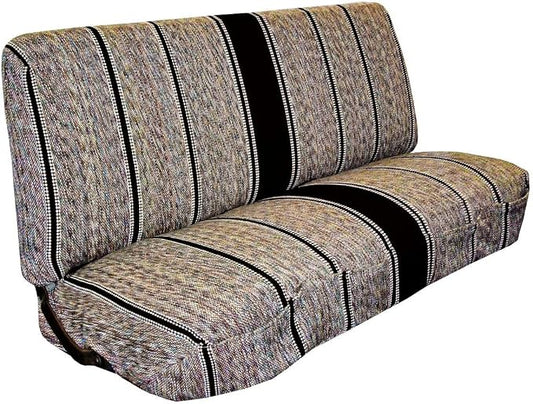 West Coast Auto Universal Baja Saddle Blanket Bench Full Size Seat Cover Fits Ford, Chevrolet, Dodge, and Full Size Pickup Trucks (Black)