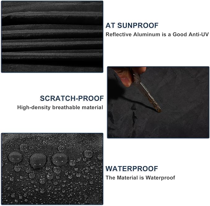 ACROPIX Car Cover Waterproof All Weather Full Exterior Cover Rain Hail Sun Protector Car Cover Black Fit for Jeep Grand Cherokee 2011-2024 with Door Zipper - Pack of 1