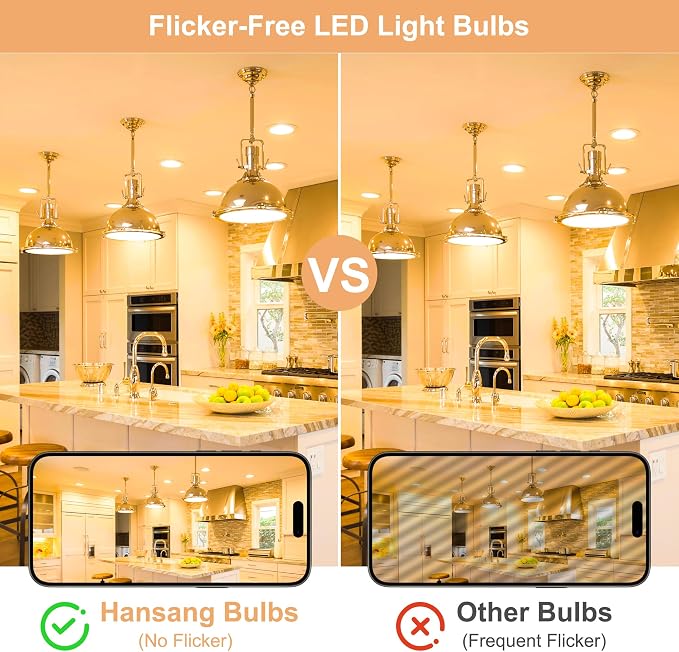12 Pack A19 LED Light Bulbs, 60W Equivalent, 2700K Soft Warm White LED Bulb with E26 Standard Base, Efficient 9W, Non-Dimmable, 800 Lumens, 120V, CRI 85, Eye-Friendly for Bedroom Living Room