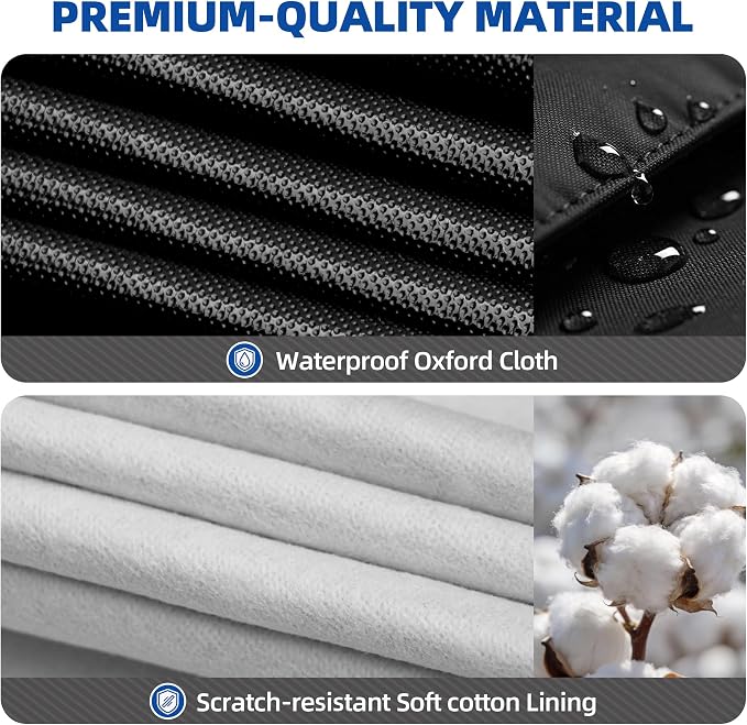 10-Layer Car Cover Waterproof All Weather, Soft Cotton Lining Full Exterior Car Cover for Automobiles with Door Zipper, All-Round Reflective Strip Design, Universal Fit for Sedan 194"-208" L