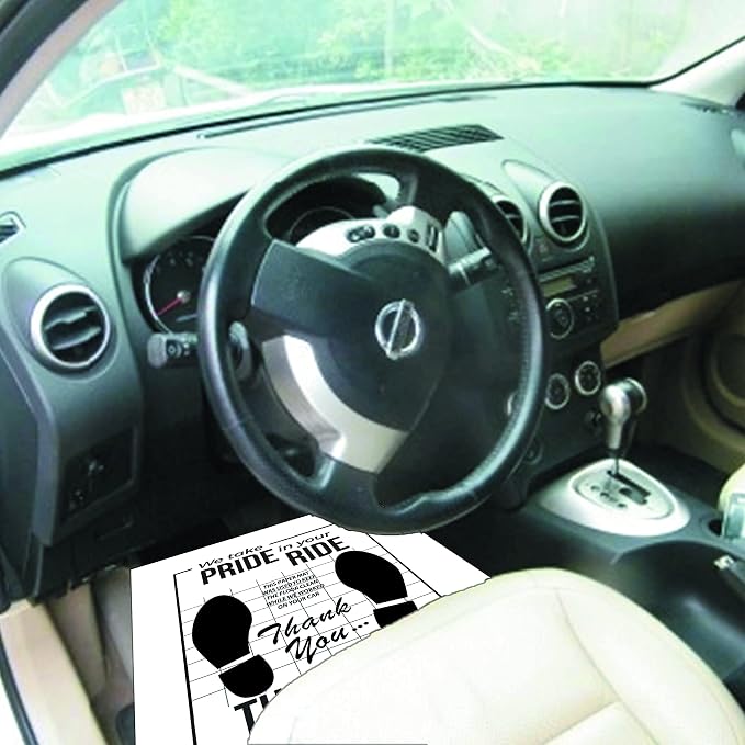 200PC Chimailong White Car Paper Floor Mats : Disposable Floor Cars Auto Vehicles Automotive Mat Covers Protector Detailing Detail Wash Temporary 16x20