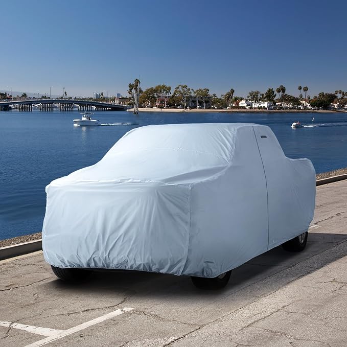iCarCover 18-Layer Premium Truck Car Cover Waterproof All Weather, Rain Snow UV Sun Protection Covers for F150 Extended Cab, F250, F350 Crew Cab, Extended Cab, Size T87 (See Size Chart)