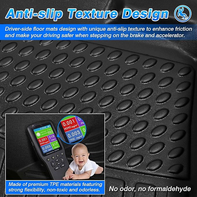 Cartist Floor Mats for Kia Sorento 2016 2017 2018 2019 2020 Accessories All Weather Floor Liners 1st & 2nd Row TPO Odorless High Edge Car Mats