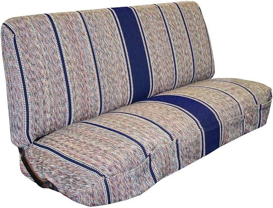 West Coast Auto Universal Baja Saddle Blanket Bench Full Size Seat Cover Fits Ford, Chevrolet, Dodge, and Full Size Pickup Trucks (Blue)
