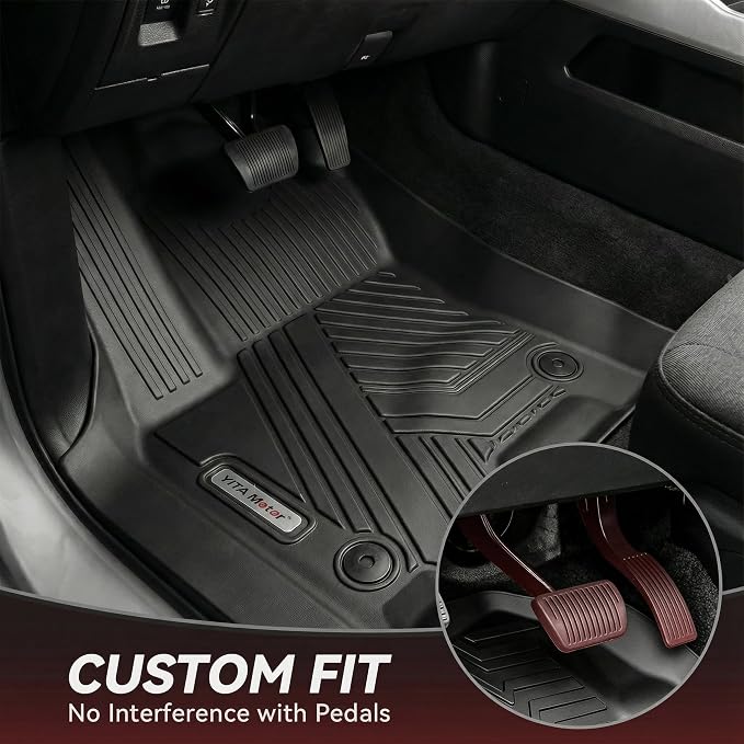 YITAMOTOR Floor Mats for 2025 2026 Ram 1500 Crew Cab with 1st Bucket Seat Rear Under-Seat Storage Box, TPE All Weather Custom Fit Floor Liner for Ram 1500 Accessories Car Mats, Black | With Rear Under-Seat Storage Box, TPE All Weather Custom Fit Floor ...