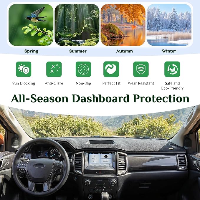 Dash Cover, Anti-Glare, Sun Protection, Dustproof, UV-Proof, Dashboard Covers, Interior Car Accessorie Fit for 2001 2002 2003 2004 2005 2006 Le-xus LS430, Grey