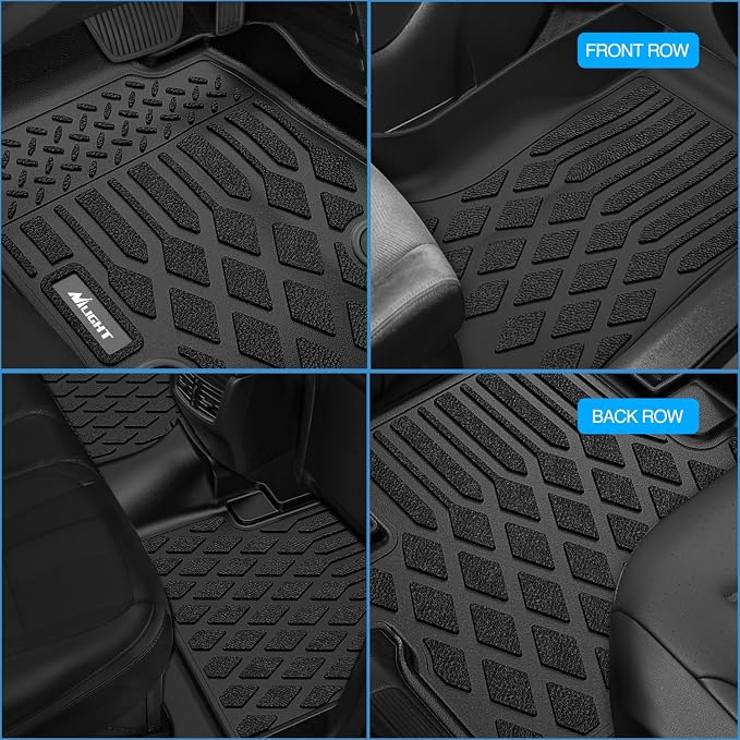 Nilight Floor Mats for Chevy Silverado GMC Sierra 1500 2019-2026, Silverado GMC Sierra 2500HD 3500HD Crew Cab 2020 2021 2022 2023 2024 2025 2026 All Weather Custom Fit Heavy Duty Floor Liners