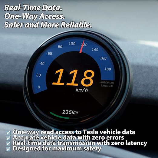 TITA HUD Pro Head Up Display for Tesla Model 3/Y/Highland/Juniper (2022-), Real-Time Speed & Driving Data, 1.8" LCD Screen, with Magnetic Charging Mount (Model Y Juniper)
