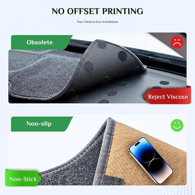 Dash Cover, Anti-Glare, Sun Protection, Dustproof, UV-Proof, Dashboard Covers, Interior Car Accessorie Fit for 2004-2010 to-yota Sienna, Grey