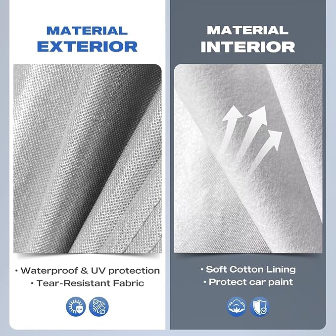 10 Layer Sedan Car Cover Waterproof All Weather for Automobiles,100% Waterproof Outdoor Car Covers Rain Snow UV Dust Protection, Custom Fit for Honda Civic, Toyota Corolla, VW Jetta,etc