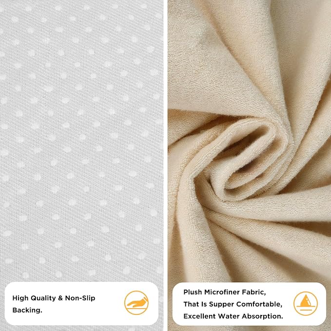 Waterproof Seat Cover Towel, 2PCS Premium Sweat Carseat Protector, Perfect for Universal Anti-Slip Car Truck SUV Seat, Great for Surfing Yoga Gym Workout, Tan