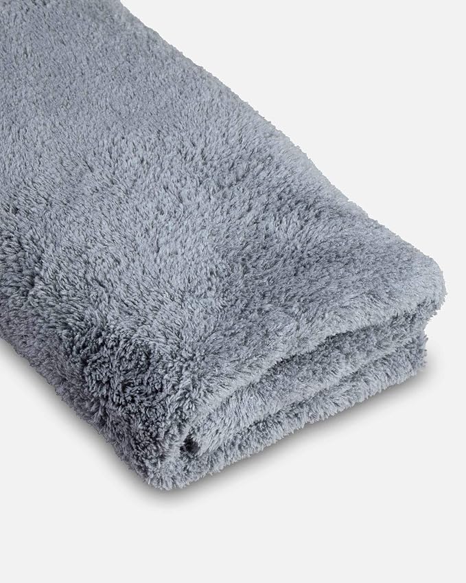 Adam's Borderless Grey Microfiber Towel (12pk) - Premium Ultra Soft Car Detailng Towel Cloths, 480gsm - Safe for Car Wash, Home Cleaning & Pet Drying Cloths (16 Inch x 16 Inch)