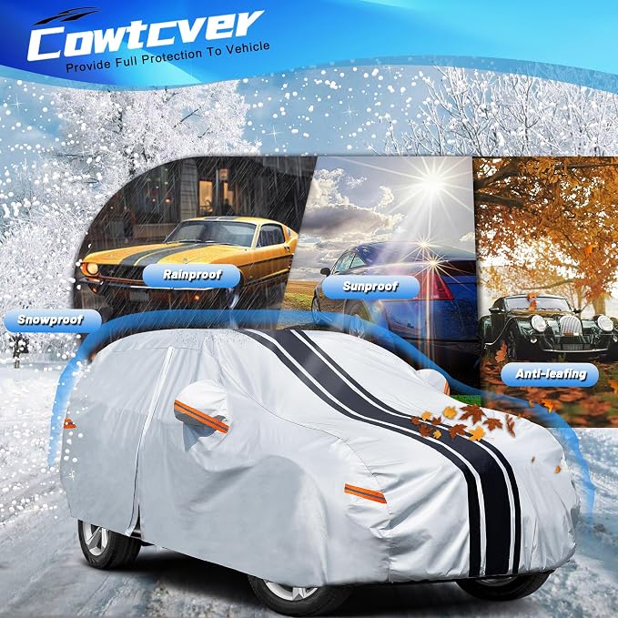 SUV Car Cover Custom Fit for Audi Q5/SQ5 (2009-2026) | Waterproof All Weather for Automobiles Full Exterior Cover Rain Sun Snow UV Protector.