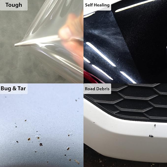 BOGAR TECH DESIGNS - ShieldMe Matte Paint Protection Film PPF Self Healing 7 Mil TPH Roll, Automotive Protection Clear Bra Sheet