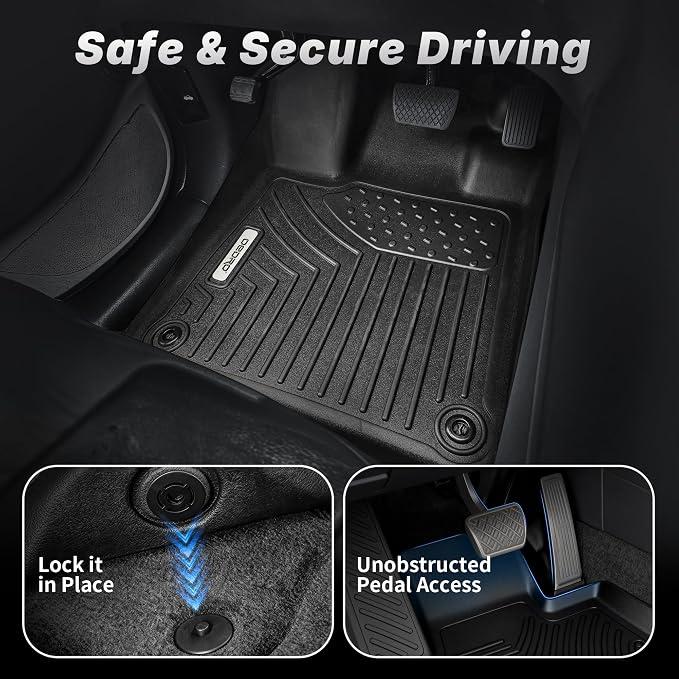OEDRO Floor Mats Fit for 2018-2024 Toyota Camry, NOT for Hybrid & AWD Model | Custom Fit for Toyota Camry L/LE/SE/TRD/XLE/XSE, All Weather Protection TPE Floor Liners