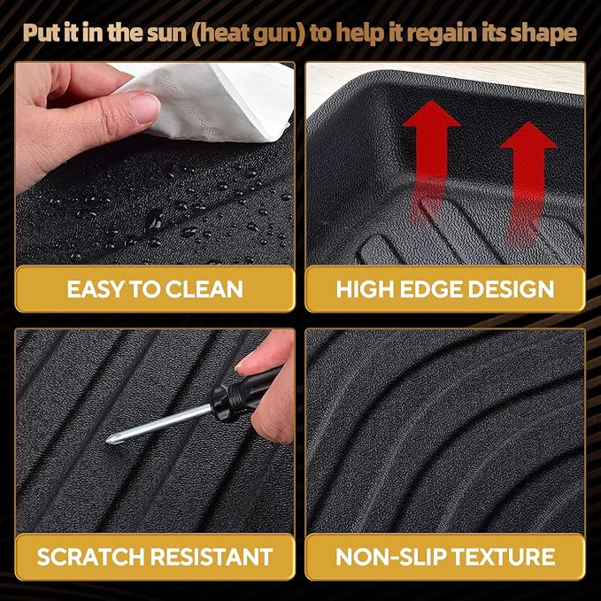 Naibeve Floor Mats for 2016-2018 Hyundai Tucson Gas | All Weather Floor Mats, Cargo Mat, Backrest Mats, Door Sill Guards, Not for PHEV/Hybrid Interior Protector accessories