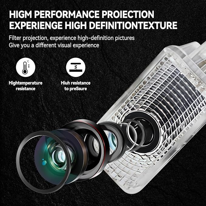 4 Pack Car Led Door Light Logo Projector Compatible with RLX/MDX/ZDX/TLX/TL/RDX Series, HD Welcome Lights Never Fade Door Light LED Puddle Light (White)