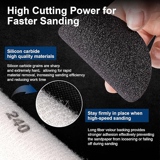 199 PCS 3 Inch Wet Dry Sanding Discs 60-10000 Grit Hook and Loop Sandpaper | Headlight Restoration Kit Drill Sanding Attachment Polishing Kit with Rotary Tools for Auto Metal Glass Resin Wood Jewelry