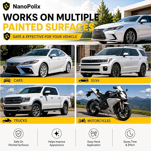 Scratch Remover, Car Paint Repair Paste for Light Scratches, Swirl Marks, Scuffs & Water Spots, Polishing Compound Restores Shine, Safe for All Paint Colors, 100ml with 3 Cloths (1)