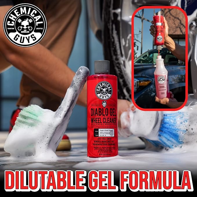 Chemical Guys, Diablo Gel Foaming Wheel & Rim Cleaner, All Rims, 1 Gallon