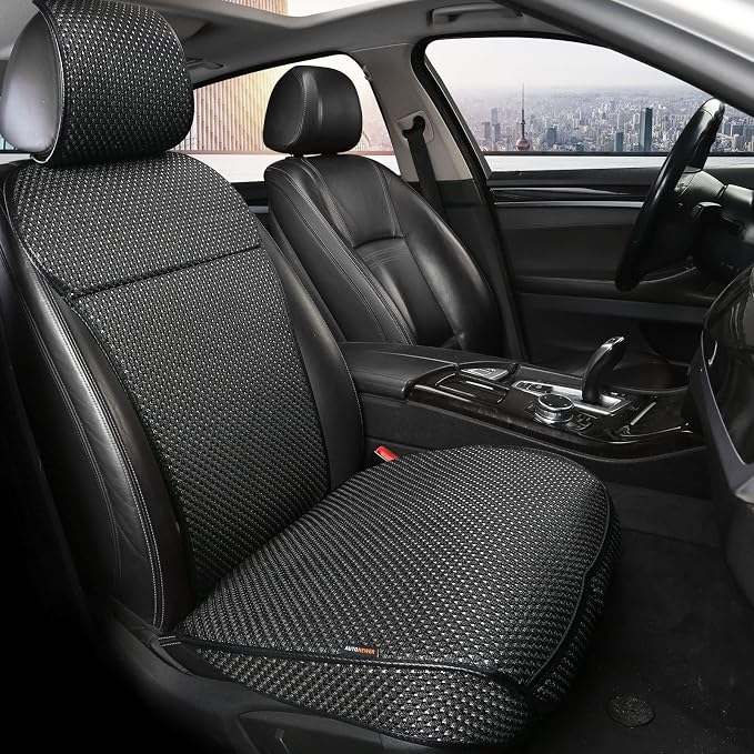 Auto Newer Luxury Breathable Car Seat Cover Fit Four Seasons, Universal Front of Car Seat Cushions, Bottom Seat Covers of Full Wrapped Edge,Universal Fit for 95% Cars,SUV,Pickup(Black，1PCS)