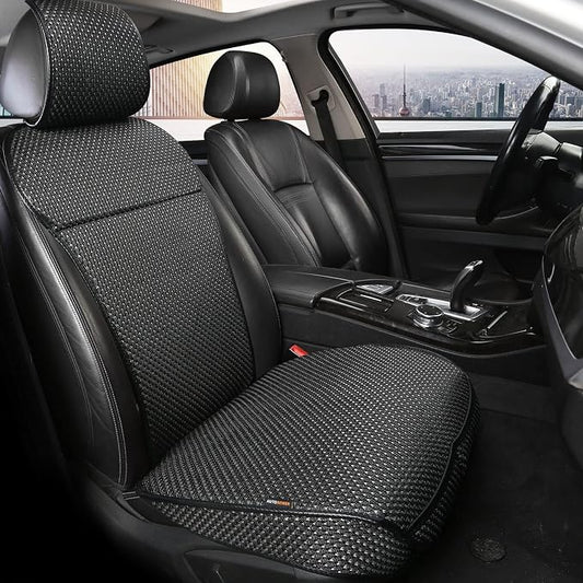 Auto Newer Luxury Breathable Car Seat Cover Fit Four Seasons, Universal Front of Car Seat Cushions, Bottom Seat Covers of Full Wrapped Edge,Universal Fit for 95% Cars,SUV,Pickup(Black，1PCS)