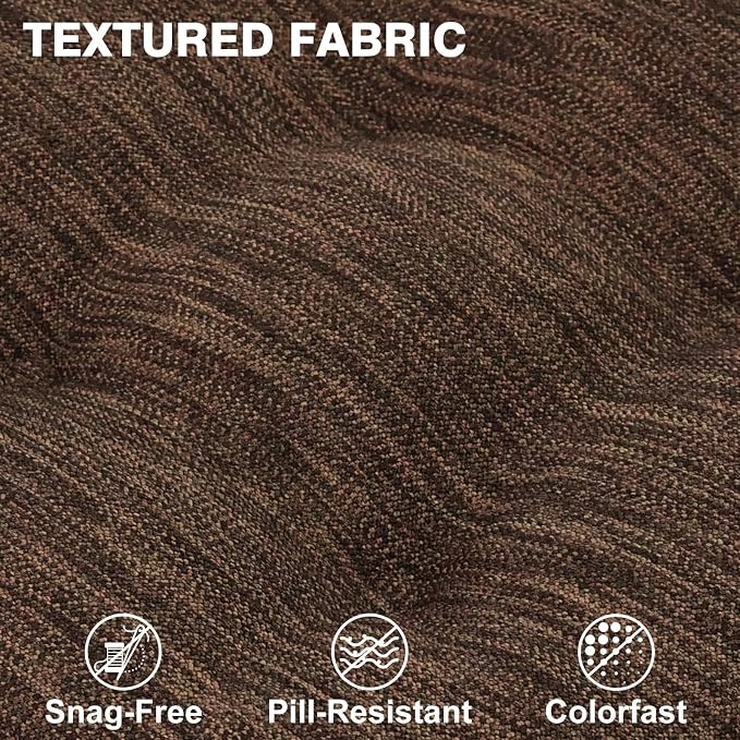 Shinnwa Dining Chair Cushions Set of 6, Dual-Layer Memory Foam Kitchen Chair Cushions, Patented Design Seat Pads with Ties, 16.5 x 16.5 x 3.5in, 6 Pack, Dark Brown