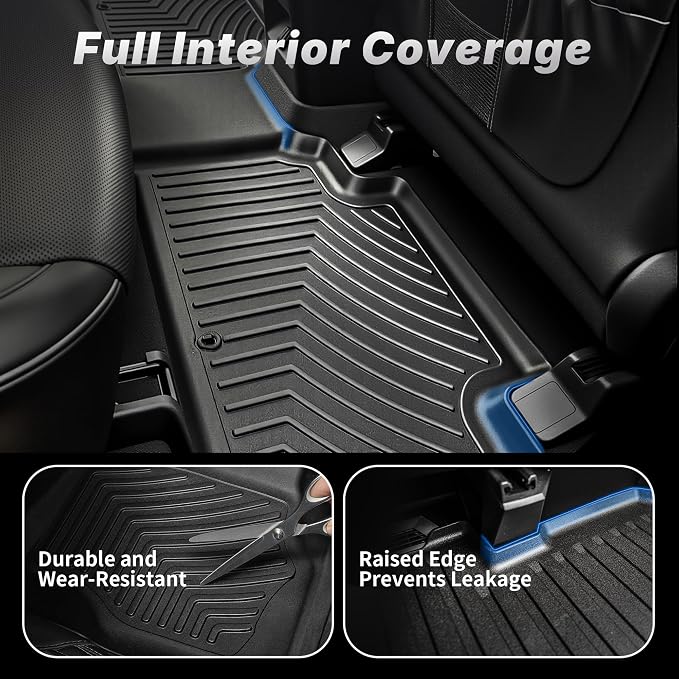 OEDRO Floor Mats Fit for 2015-2017 Toyota Camry, All-Weather Protection | Custom Fit Camry TPE Floor Liners Includes 1st and 2nd Row