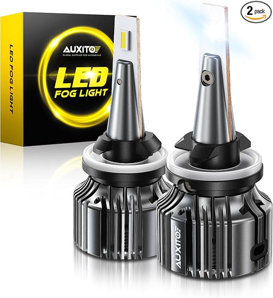 AUXITO 881 889 886 894 862 896 898 LED Fog Light Bulbs 18000LM, 1000% Brighter 6500K H27 Fog Lights, 1:1 OEM Replacement for Cars Trucks SUVs, 3-Minute Installation, IP68 Waterproof, Pack of 2