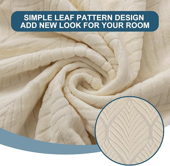 Removable Washable Dining Chair Seat Covers Set of 4,Stretch Jacquard Chair Seat Cushion Protector Slipcovers, Rear Covers