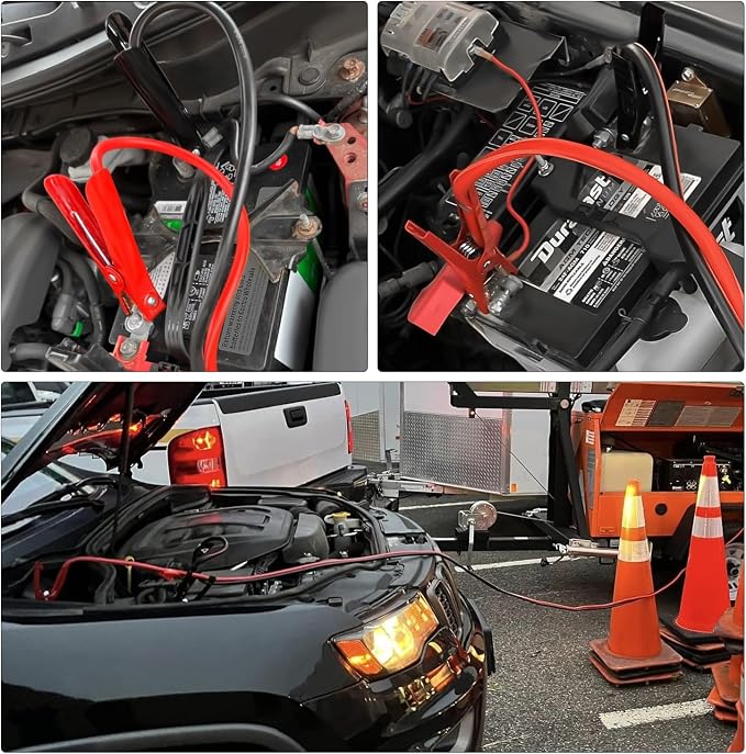 Nilight Jumper Cables for Car Battery 8 Gauge 12 FT Booster Cable Heavy Duty 250 A CCA with Carrying Bag Jump Start Emergency Kit Pickup Vans SUV Sedan Motorcycle