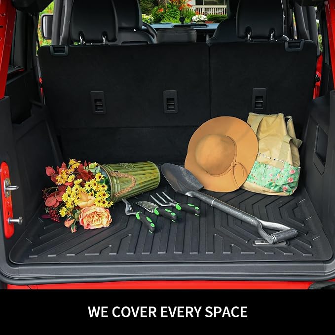 OEDRO Cargo Liner Fit for 2010-2024 Toyota 4Runner 5 Seats, TPE Trunk Mat | Fit No 3rd Seat or No Sliding Cargo Deck, All Weather Protection Custom Fit 4Runner