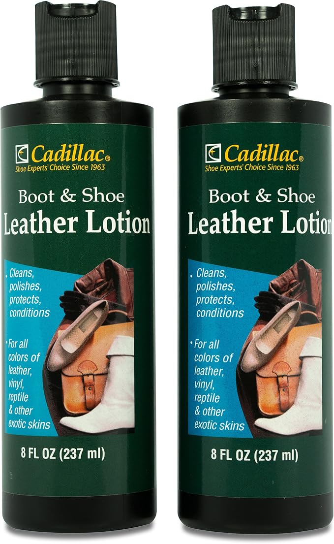 Cadillac Boot and Shoe Leather Lotion, 8 Fl Oz (Pack of 2)