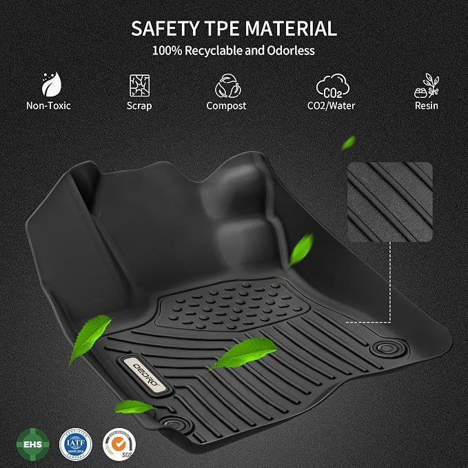 OEDRO Floor Mats Fit for 2018-2024 Toyota Camry, NOT for Hybrid & AWD Model | Custom Fit for Toyota Camry L/LE/SE/TRD/XLE/XSE, All Weather Protection TPE Floor Liners