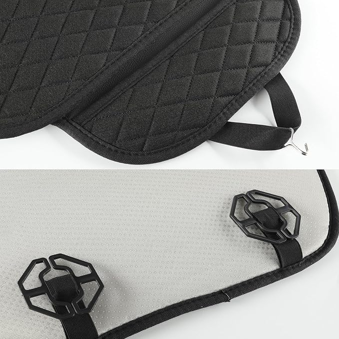 West Llama Linen Car Seat Covers,Bottom Seat Covers for Cars Include 1 Piece Front Driver Seat Pad Mat Universal Fits 90% Vehicles,SUVs,Cars,Sedans(1Piece-Black)